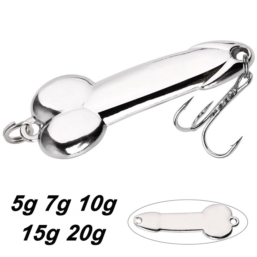 Fishing Lure Spoon - Metal Spoon Penis Shape Fishing Lures,