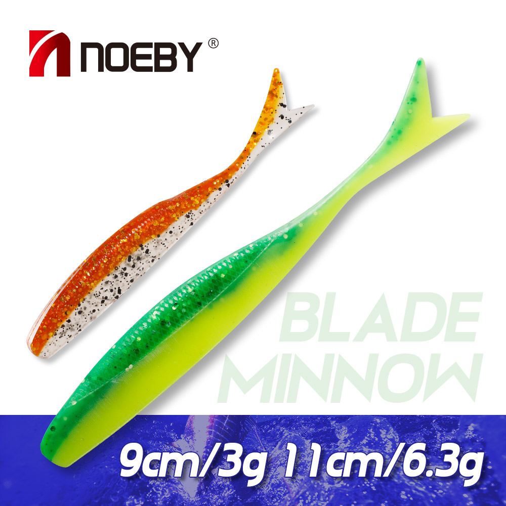 Fishing Lure Blade Bait - Noeby isca macia lâmina minnow 9cm