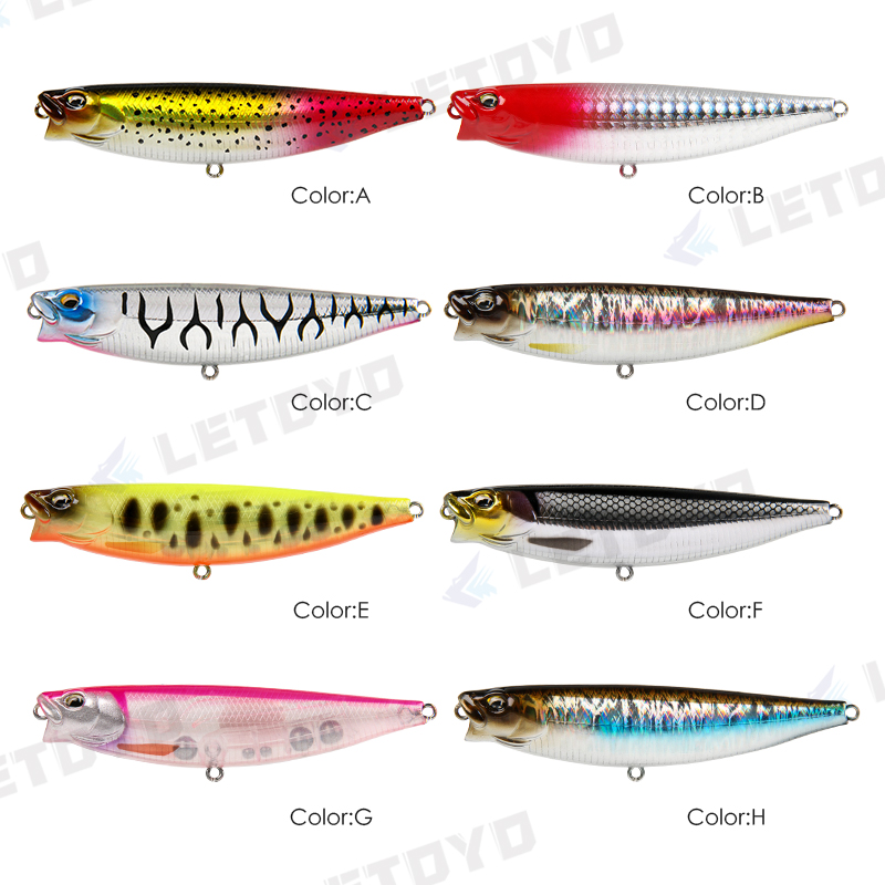 Letoyo 65mm 5g/90mm 10g lápis  - Fishing Lure Topwater avaliação e preço