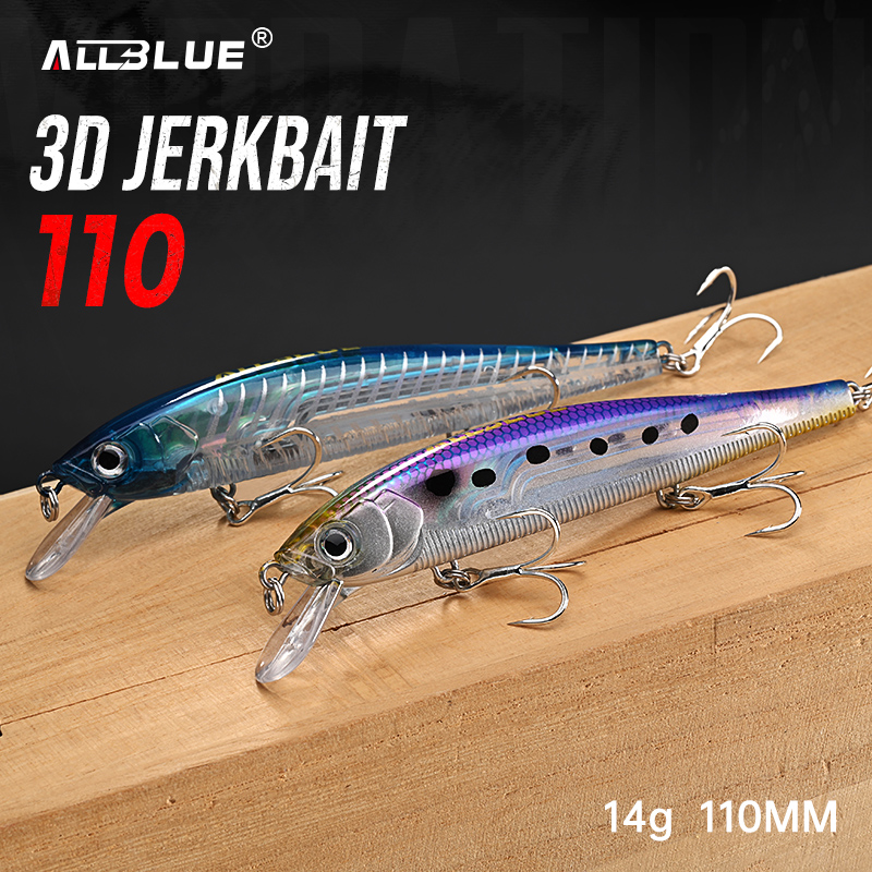 Isca Artificial ALLBLUE 3D Jer - Fishing Lure Jerkbait avaliação e preço