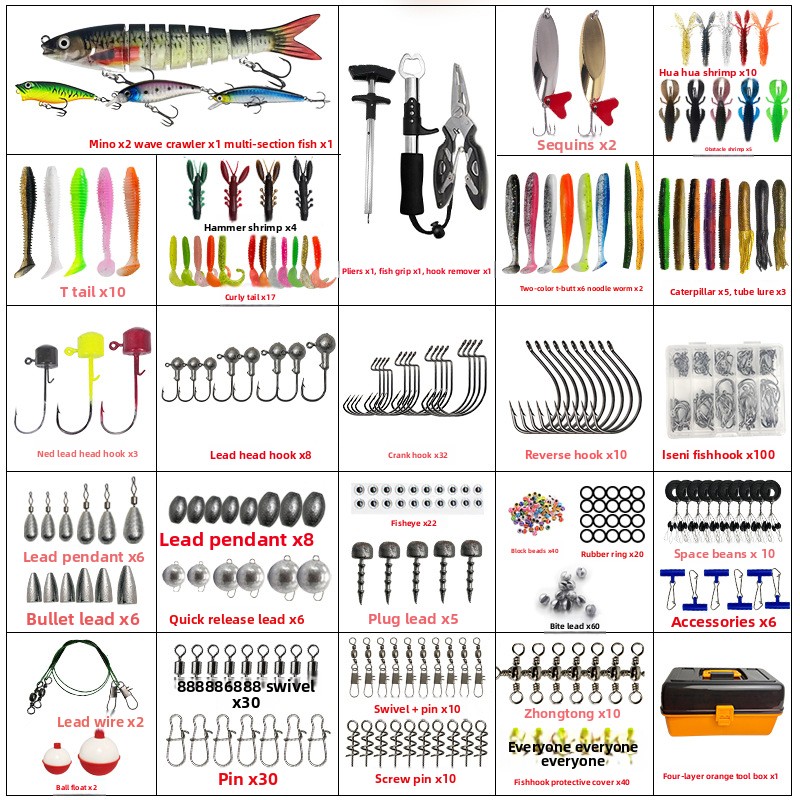 Conjunto de 547 Peças de Iscas - Fishing Lure Box avaliação e preço