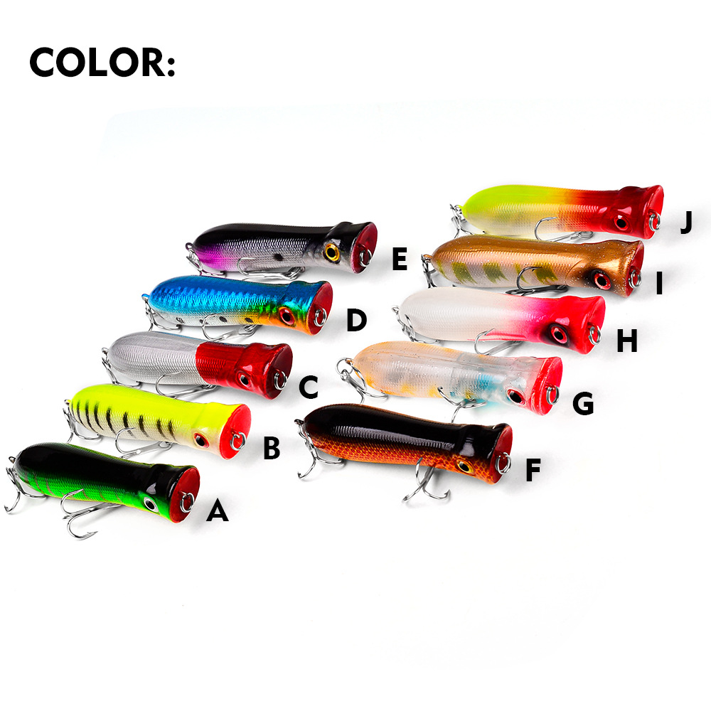 Topwater Popper Pesca em Água  - Fishing Lure Popper avaliação e preço