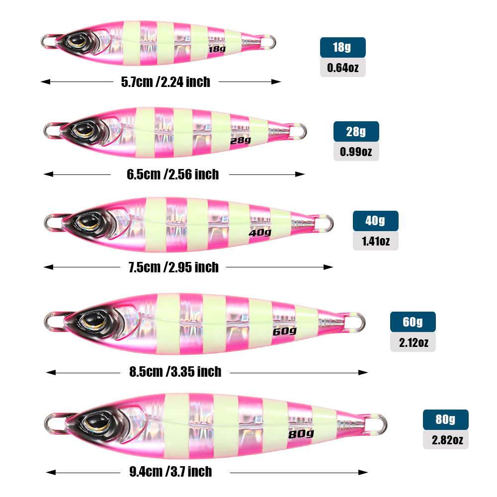 JIGGING PRO Metal Jig BONY Col - Fishing Lure Spoon avaliação e preço