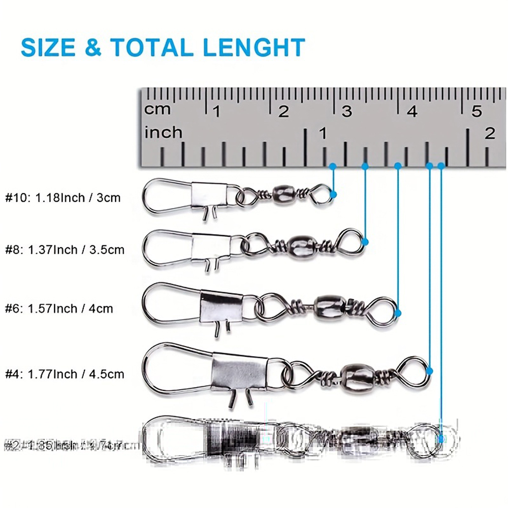 100 Pçs/lote 4 # 6 # 8 # 10 #  - Fishing Lure Accessories avaliação e preço