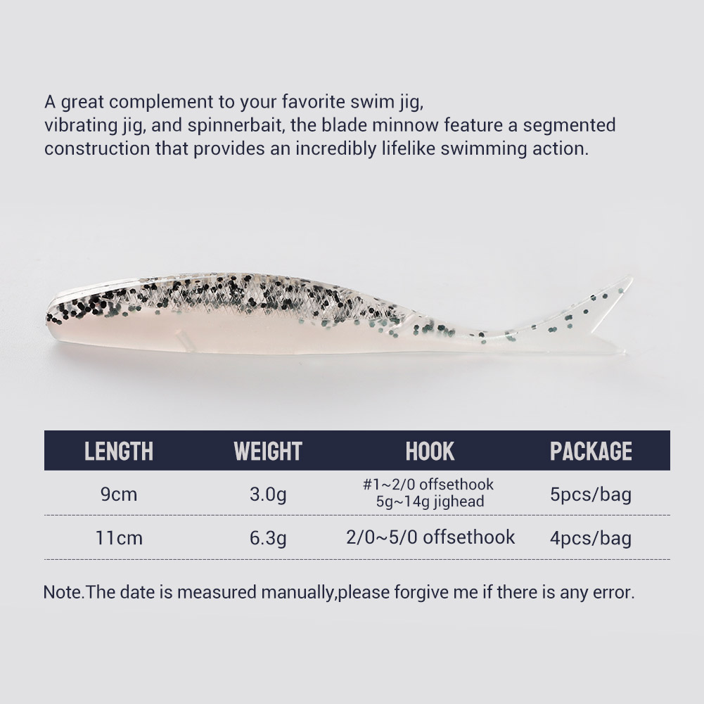 Noeby isca macia lâmina minnow - Fishing Lure Blade Bait avaliação e preço