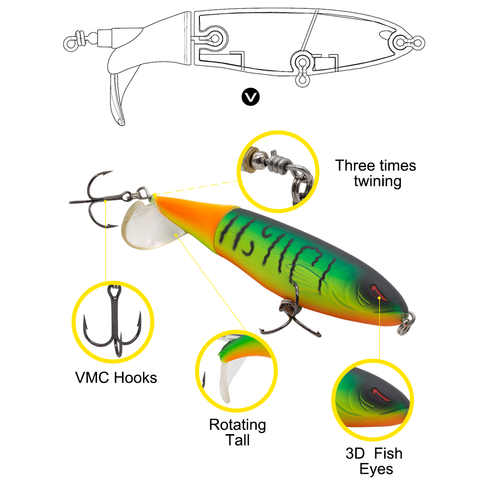 Hunthouse whopper plopper lápi - Fishing Lure Popper avaliação e preço