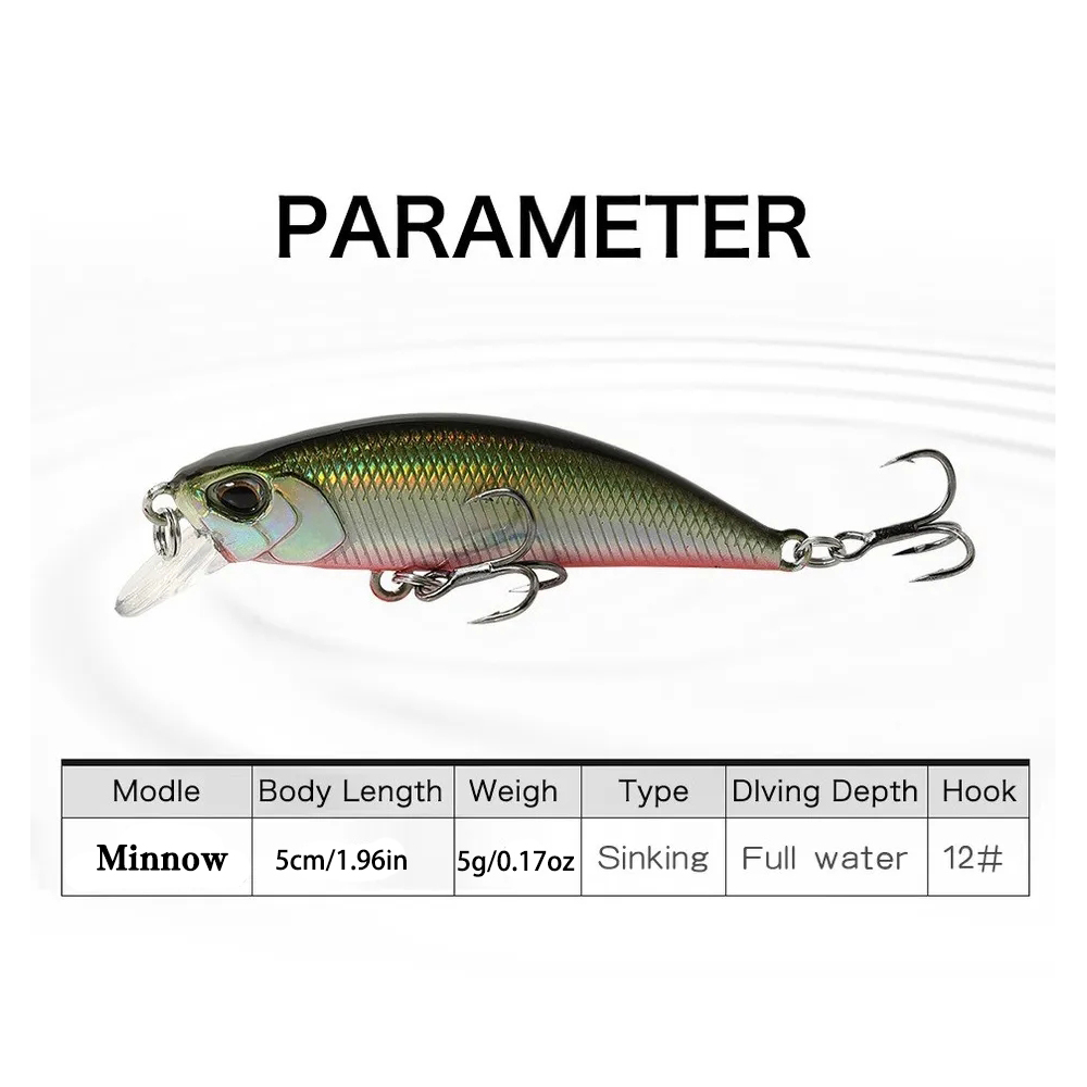 15 pçs afundando minnow iscas  - Fishing Lure Jerkbait avaliação e preço