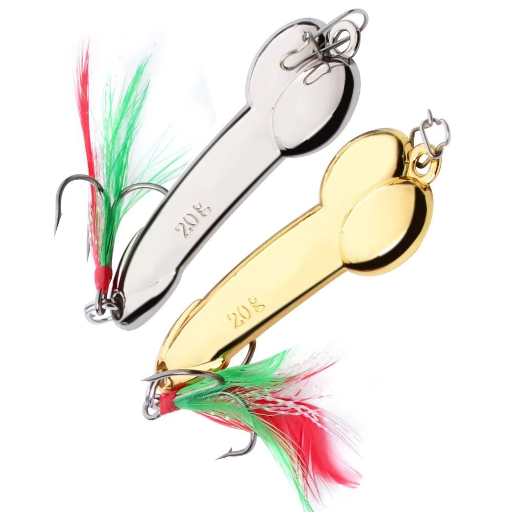 Colher de metal forma pênis is - Fishing Lure Spoon avaliação e preço