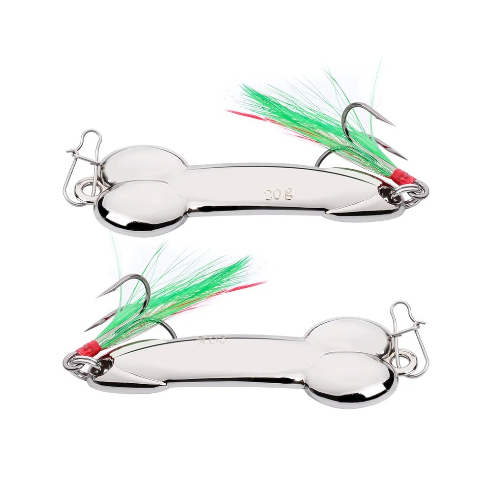Colher de metal forma pênis is - Fishing Lure Spoon avaliação e preço