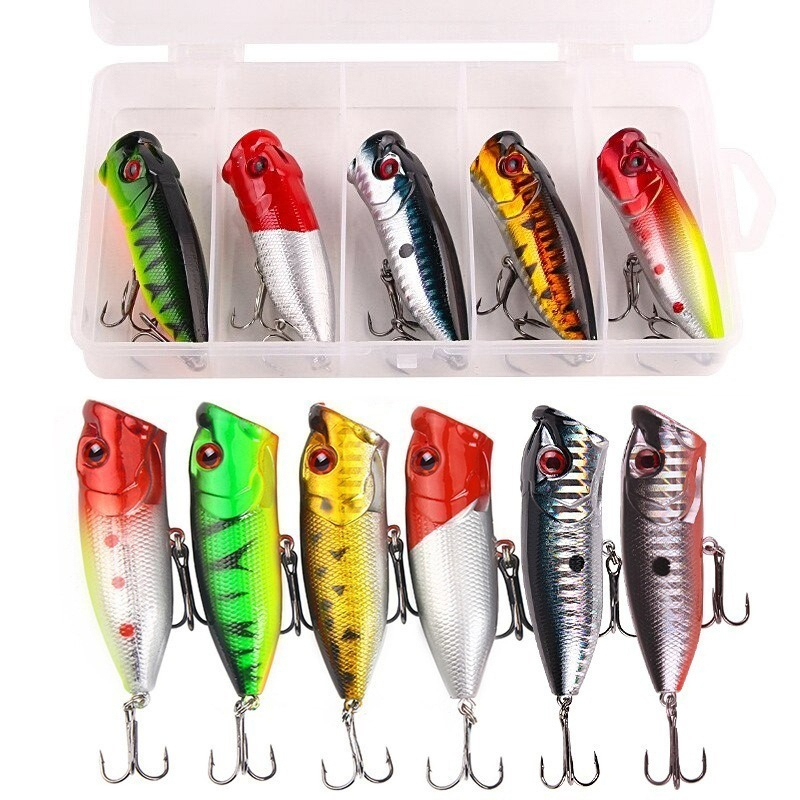 6 peças 6 cores (saco opp)/5 p - Fishing Lure Popper avaliação e preço