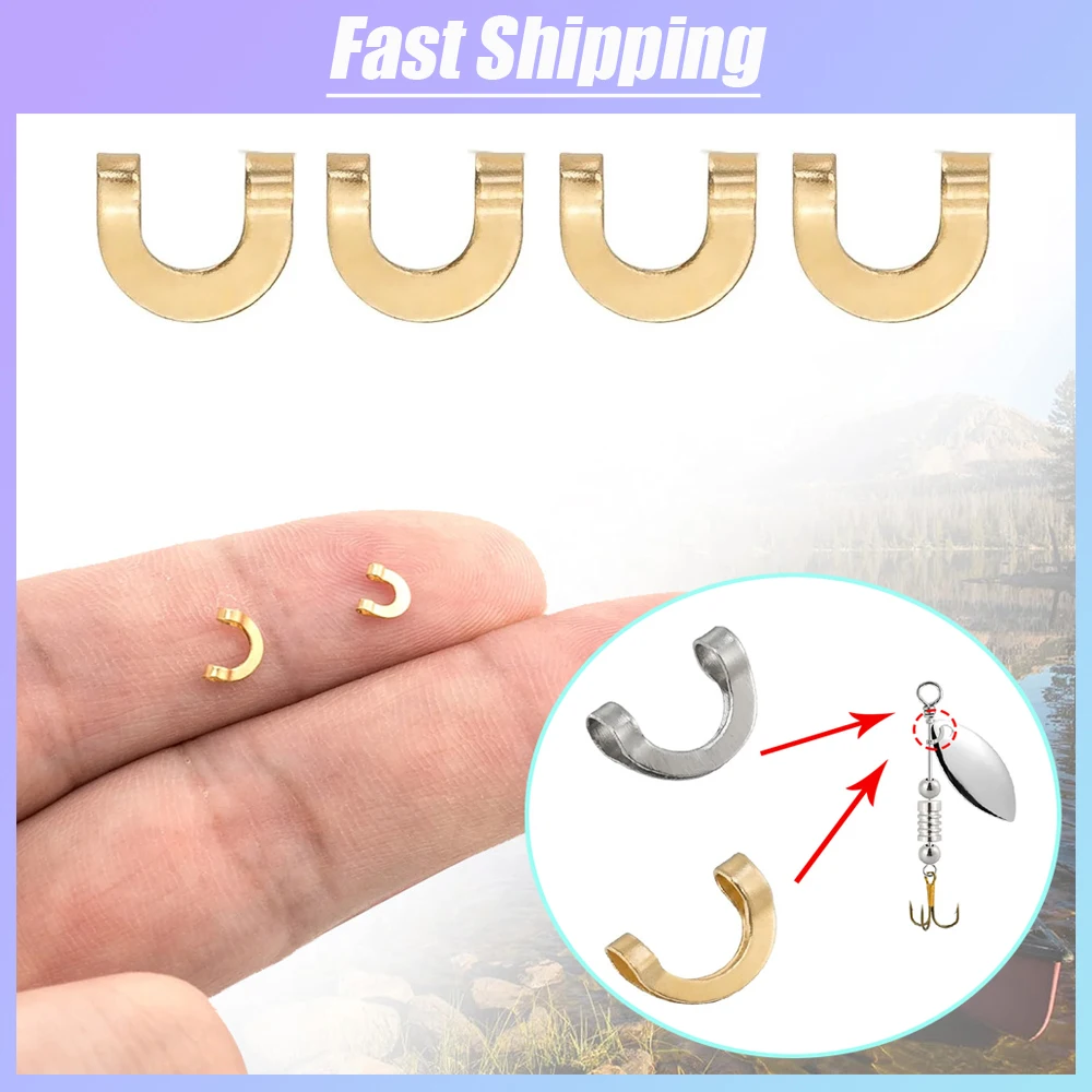 100 pçs pesca em forma de u cl - Fishing Lure Spinner avaliação e preço